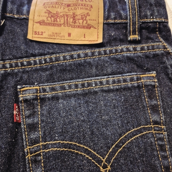 Levi's 512 Blue Denim Jeans - Picture 3 of 10